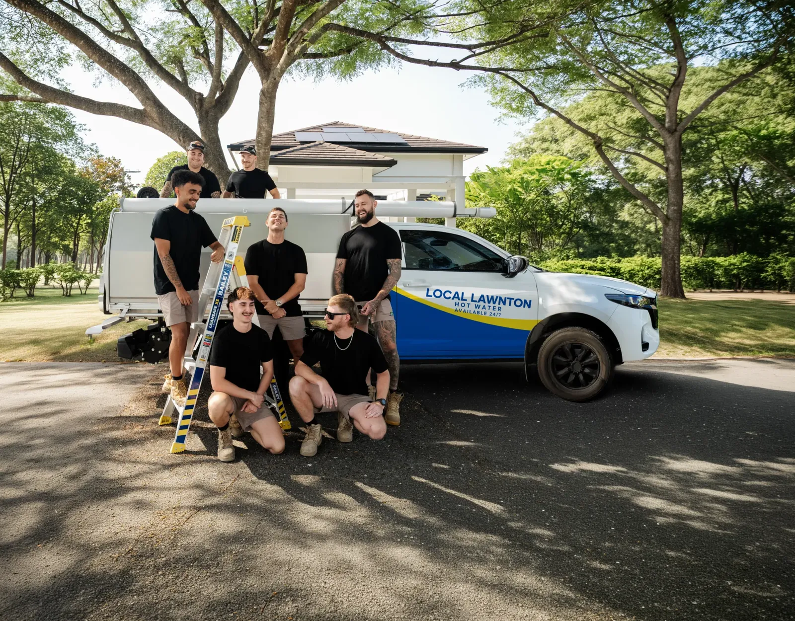 Local Lawnton Hot Water team and ute